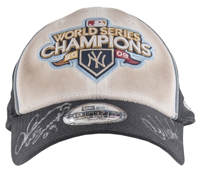 2009 Alex Rodriguez  Used & Signed New York Yankees World Series Victory Celebration Cap (Rodriguez LOA)